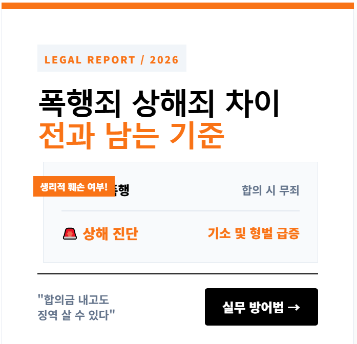 폭행죄 상해죄 차이