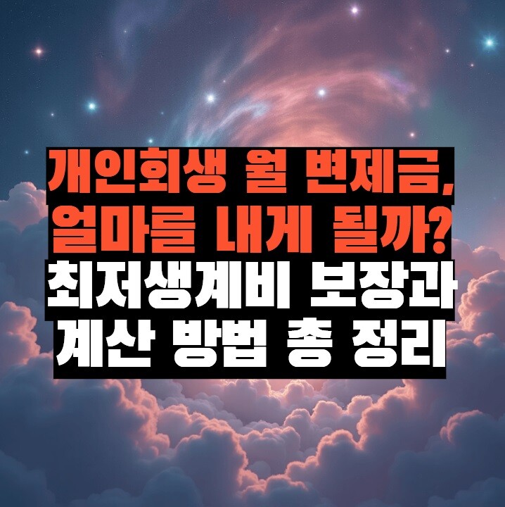 개인회생 월 변제금, 얼마를 내게 될까? 최저생계비 보장과 계산 방법 총 정리