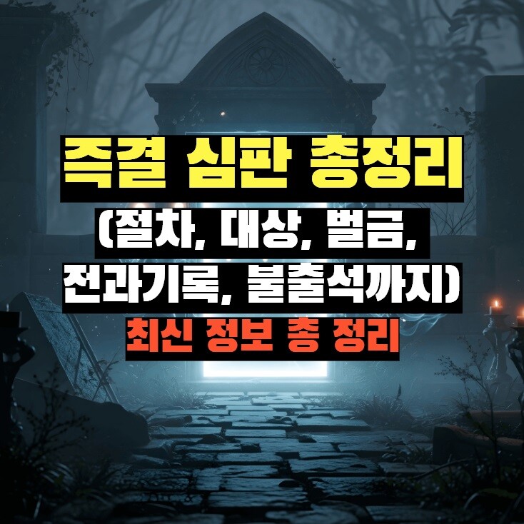 즉결 심판 총정리 (절차, 대상, 벌금, 전과기록, 불출석까지) 최신 정보 총 정리