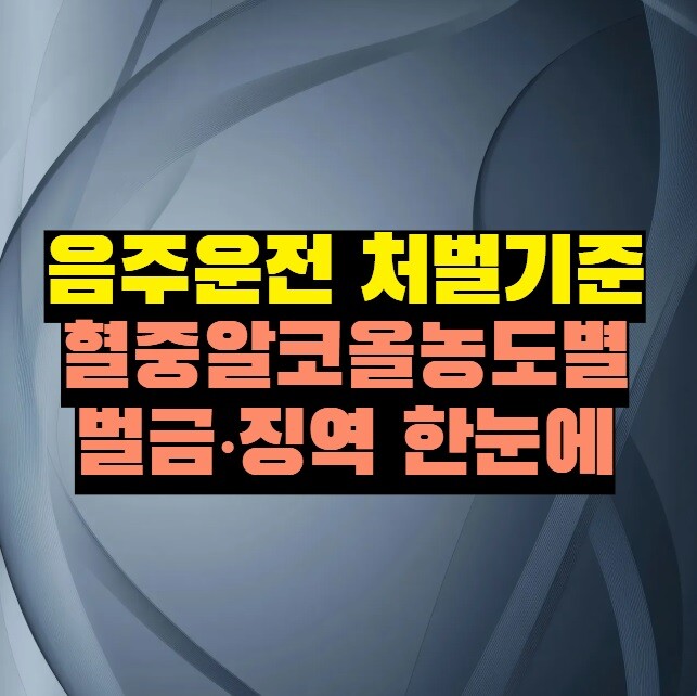 음주운전 처벌기준은 어떻게 될까?
