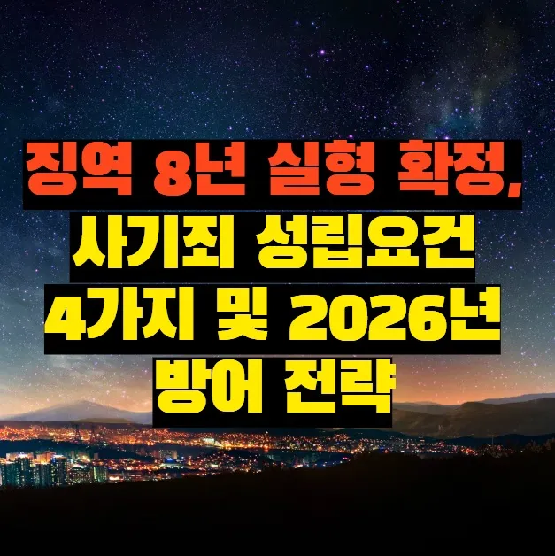 사기죄 성립요건 4가지 판례 분석