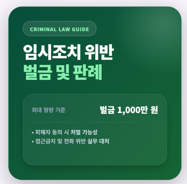 임시조치 위반