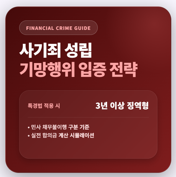차용금 사기 고소 방어 및 피해보상금 청구 가이드