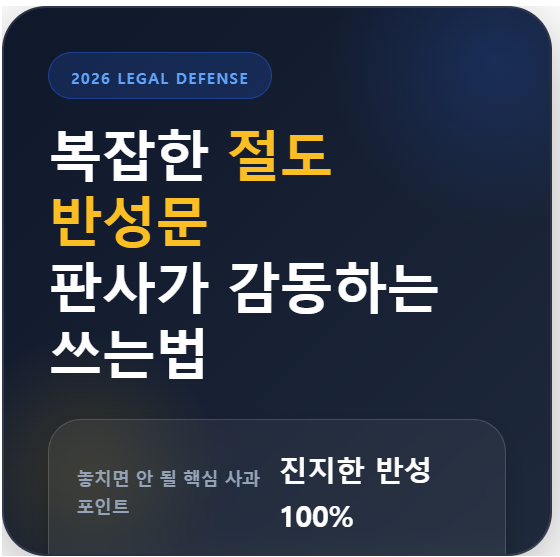 절도 반성문 쓰는법 : 판사가 인정하는 '진심'의 사과 포인트 가이드