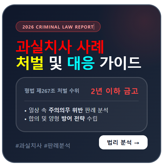 과실치사 사례