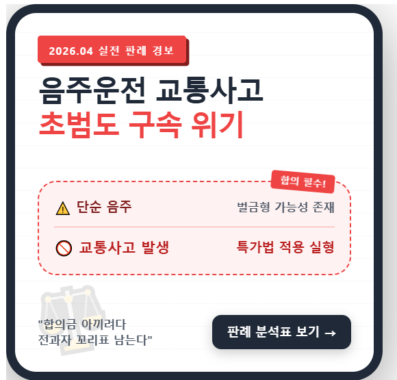 음주운전 교통사고 처벌