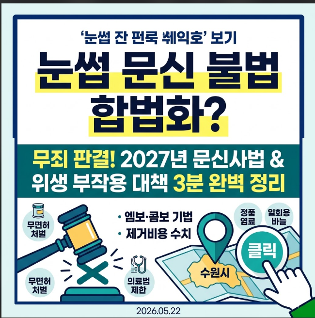 눈썹 문신 불법 | 대법원 판결 선고 및 합법 전환 기준 정리