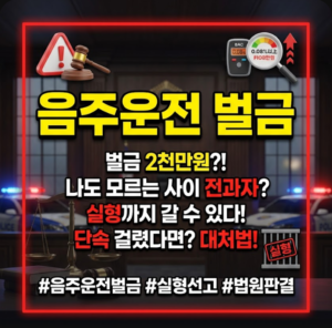 음주운전 벌금