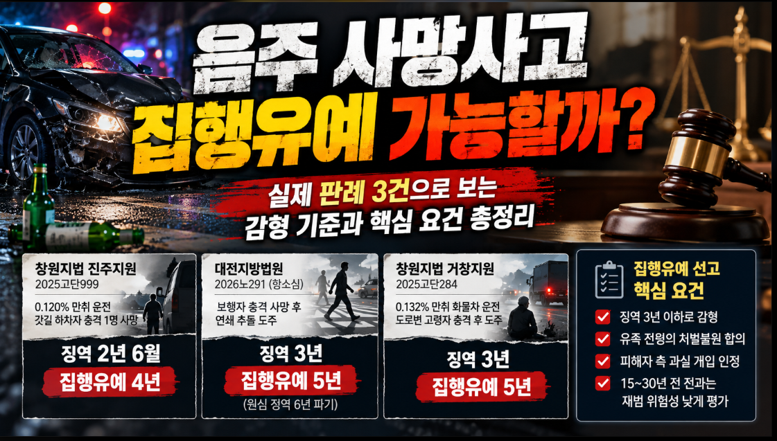 음주 사망사고 집행유예