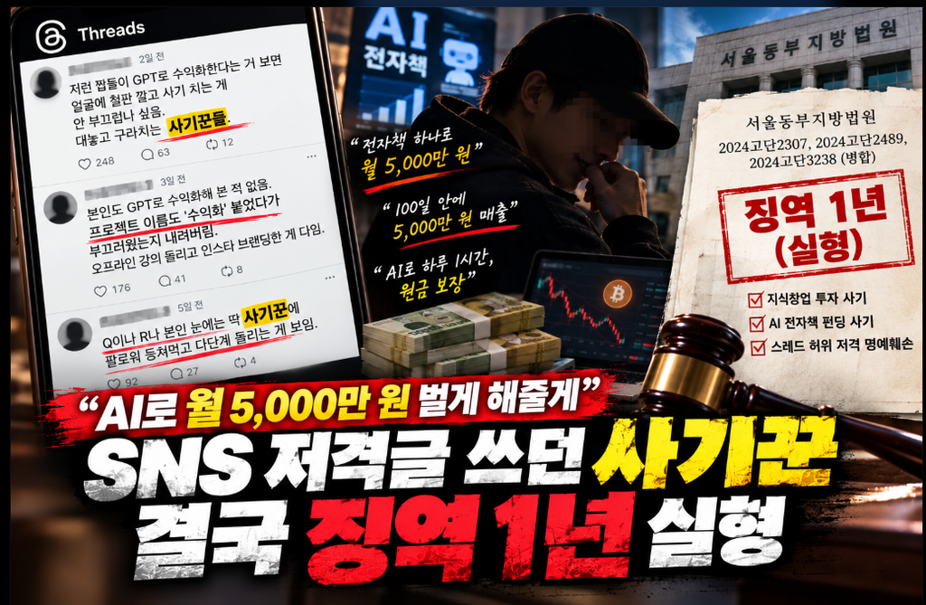 지식창업 AI 전자책 펀딩 사기 처벌 실형 판결
