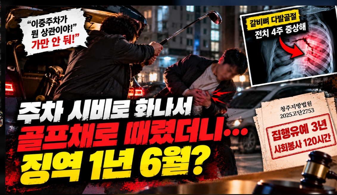 주차 시비 골프채 특수상해 처벌 수위