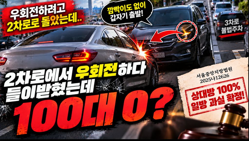3차로 불법주차 후 '깜빡이 없이 급출발'한 차의 최후