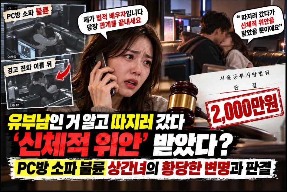 PC방 소파 불륜 상간녀의 황당한 변명과 판결